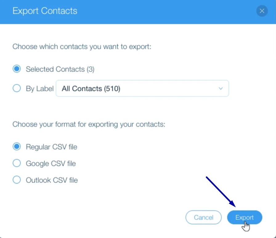 Exporting Customer Data from Wix